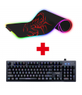 Pack Clavier MARVO KG950 mécanique gamer rétro-éclairage et Tapis de souris MARVO MG010